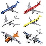 QhgPnt Aeroplane Toys For Kids, 6 Pack Diecast Airplane Toys, Alloy Planes Model Set, Outdoor & Indoor Play, For Boys & Girls, Size 4.13 * 2.67 Inches