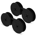 TIESOME 2 Pairs Universal Typewriter Ribbon Twin Spool Classic Vintage Typewriter Ink Ribbon Twin Spool Replacement Pack Dual Shaft Typewriter Ribbon for Most Typewriters(Black)