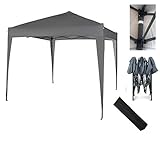 2x2m Pop-up Gazebo Waterproof Outdoor Garden Marquee Canopy No Sides (grey)