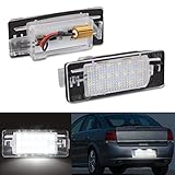 OZ-LAMPE 2Pcs LED Licence Number Plate Light for Opel Va-uxhall Vectra C Estate INSIGNIA SPORTS TOURER Astra J Sports Tourer wagon,LED Rear Number Plate Bulb Error Free Rear Lamps with Canbus