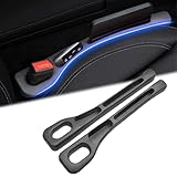 2PCS Car Seat Gap Filler for Mercedes Benz W205 C205 Coupe C200 C300 C63 2017 2018 2019-2021, Car Seat Leak-proof Plug Strips Seat Side Seam Filling Strips Car Interior Accessories,Bla-ck