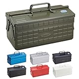 Toyo MG ST-350MG Color 2-Tier Tool Box, Military Green
