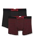 Levi's Men's Levi's - Men's Underwear Vintage Stripe Yd (2-pack) Boxer Shorts, Red Black, M UK