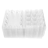 100 Pcs Clear Plastic Quail Egg Boxes Stackable Egg Holder Storage Box 12 Girds Quail Container Transparent Carton Carrier Box for Small s, Pheasant, Pigeon s