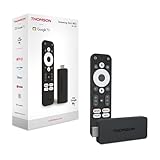 THOMSON Streaming Stick 140UK, Google TV, 4K UHD, Google Assistant, Googlecast, Wi-Fi, Bluetooth 5.0, HDMI, Dolby Atmos, DTS Digital Surround, HDR10, 2 GB RAM, 8 GB Memory