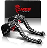 MZS Black Motorcycle Brake Clutch Levers Short Adjustable CNC Compatible with GSXR 600 97-03 / GSXR 750 96-03 / GSXR 1000 01-04 / GSXS 750 11-23 / SV650 16-21 / DL650 11-21 / GSX250R 18-22