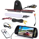 7" Rear View Camera with High Level Brake Light-170° View,IP68 Waterproof,Reversing Camera with Display/Night Vision compatible for Ford Transit 350 MK8 2014-2021