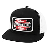 Red Dirt Hat Company Tater 5-Panel Adjustable Snapback Hat (Black/White), Black/White, One size