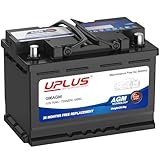 UPLUS 096AGM Car Battery, 12V 70Ah Maintenance Free Automotive Start-Stop Battery, 720A 120RC, High Performance Batteries Type 096 Agm 278L x 175W x 190H (mm)