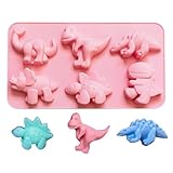 1 Pcs (6 Cavity) Silicone Moul-d Dinosaur Cake MOL-d SOA-p Moulds Jelly Moulds for Children Chocolate MOL-d for Cake Pudding Candy Chocolate.