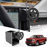 Mabett Magnetic Phone Holder Cubby Insert for Ford Maverick 2022-2024 Accessories, Dash Magsafe Mount Storage Box Kit (Phone Holder)