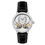 Thomas Earnhshaw Men's Beaufort Anatolia Automatic Mechanical Watch with Silver Dial Analogue Classic Display and Black Leather Strap ES-8059-01