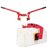Adjustable Manual Granite Slab Lifting Clamps - Scissor Lifter Tool for Stone, Rock Carriers, Concrete Block Grabber, Kerb Tongs (12-24 cm Opening)