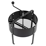 Woodside Large 18L Heavy Duty Rotary Steel Garden Soil Sifter Sieve Rotating Mesh Riddle