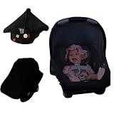 2 in 1 Universal Baby Car Seat Sunshade Cover with Mosquito Net Car Seat Canopy Hoody Style UV Sun Protection Blackout Cover Blackout Cover Car Sunshade and Sleep Aid Seat Accessory