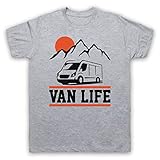 Van Life Camper Van Living Off Grid Mens T-Shirt, Light Grey, Large