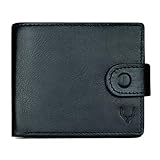 PELLE TORO All-in-One Handmade Mens Wallet with RFID Blocking, Coin Pocket, Fine Leather Card Wallet for Men with 8 Slots and Zip Section, in Wooden Gift Box, Black