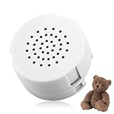 Mini Voice Recorder for Teddy Bears & Plush Toys,Compact Sound Recorder Button Box, Recordable Voice Device for DIY Gifts, Pillows & Dolls,Custom Message Recording Module (White)