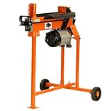 Forest Master FM5T-TC Electric Log Splitter 5 Ton - 9 Second Cycle Time - Pre-Filled Ready for Use - UKCA/CE Compliant - Includes Workbench, Guard and T Stand