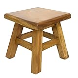 Crafty Artisan® handmade sqaure small wooden milking stool muti-use, step stool, plant pot stand, kids stool, etc