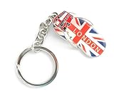 I Love London Souvenir/I Love London Kerying in Union Jack & London Bus/FLIP FLOP/THONG OLYMPICS 2012 MEMORABILIA UNION JACK KEYRING SILVER JUBILEE - I Love London Keychain - London Souvenir Keychain