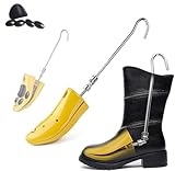 Docuuleuy 2 Pcs Shoe Boot Stretcher for Thick Feet,Stretching Work Boots Instep Height,Adjuatable Pro Shoe Boot Trees Expander Higher Spreader,for Women/Men Sneakers Flat Shoes Hiking Boots (2 Pcs)