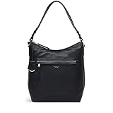RADLEY Medium Leather Zip Top Shoulder Tote Bag Postman Mews in Black