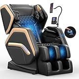 NAGLIFOR 2025 Massage Chair, Full Body Massage Chair, 14 Massage Rollers, Back & Leg Heating, Back Massage, 8 Airbags, Mobile Controller, Bluetooth Speaker for Family, Friends & Office Use