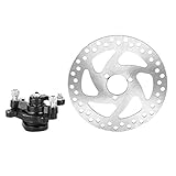 EVGATSAUTO Disc Brake Rotor,140 mm Aluminum Alloy Mini Scooter Rear Disc Brake Set Brake Disc+Brake Caliper Fit for mini gas or electric kart, ATV, four wheel mini scooter, SUVs.(Aluminum Alloy Silve