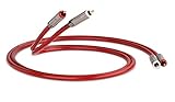 QED QE2453 Audio 40 Stereo Phono RCA Cable - Red 1m