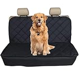 OTOKEA Fits DAIHATSU FOURTRAK - Quilted Rear Seat Cover, Waterproof Cushioned Design, Use For Pets Dogs Tools Kids - Black