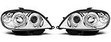 Headlights VR-1234 Front Lights Car Lamps Car Lights Headlamp Headlamps Driver And Passenger Side Set Headlight Assembly Angel Eyes Chrome compatible with Citroen Saxo 1999 2000 2001 2002 2003