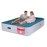 airzzZ SlumberPlus Air Bed - High Raise Flocked Non Slip Mattress - Quick Self Inflation & Deflation - Inbuilt Pump - Camping,Hiking, Caravan, Guest Bed - Comes With Carry Bag (Slumber Plus Double)