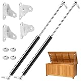 QUOTRE 2 Pcs 380mm 245N/25KG Hydraulic gas struts, Universal gas struts heavy duty With Mounting accessories, gas struts for ottoman bed/Kitchen/Rear Tailgate Boot/Cabinet Door（Pressure 208-270N）