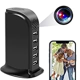 WiFi USB Charger Hidden Camera 5-Port USB Hub 1080P Spy Camera Wireless Security Nanny Cam Mini Video Recorder with Motion Detection, Support iOS/Android for Home
