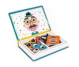 Janod J02716 Magneti'Book Crazy Faces Educational Game, Boys,Blue