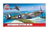 Airfix Standard Model Set - A17002 Supermarine Spitfire Mk.VIII Model Building Kit - Plastic Aircraft Kit for Adults & Children 8+, Includes Sprues, Decals & Paint Guide - 1:24 Scale