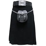 Tartanista Boys Value Plain Black Highland Scottish Kilt 22