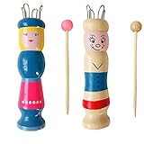 Yeesabella 2 Pack Knitting Dolly Set, Beginners Knitting Kit Wooden Spool Knitting Doll Knitting for A Beginners Starter Kit for Adults French Knitting Machine Boys & Girls, PinkWhite