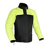 Oxford Products Rainseal Over Jacket Motorcycle Wet Weather Gear, Black/Fluo, L
