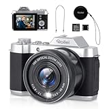 Rollei Powerflex 10x Retro Digital Camera, 64MP 4K Compact Digital Camera with Battery Digicam with 10X Optical Zoom & 8 Modes 2.88" IPS-Display Digital Vintage Camera Travel for Kids Teens Girls Boys