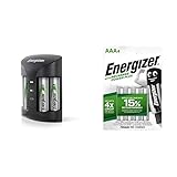 Energizer Battery Charger & Rechargeable Batteries, 4x AA & 4x AAA Pack, Rapid Charge in 4 Hours, 1.2 Volts