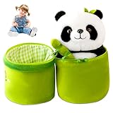 SFODTN Panda Stuffed Plush Toy, Soft Bamboo Tube Panda Figure Doll for Kids Birthday Stuffed Doll, Soft Toy for Christmas Birthday Party Valentine's Day 30cm