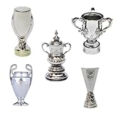YYDSTES Mini Soccer Champions Trophy Metal Model High Simulation Football League Trophies Models Fans Collection Souvenir Desktop Ornaments Creative Gifts,A,5pc