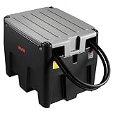 VEVOR Portable Diesel Tank, 58 Gallon Capacity & 10 GPM Flow Rate, Fuel Tank with 12V Electric Transfer Pump and 13.1ft Rubber Hose, PE Diesel Transfer Tanks for Easy Fuel Transportation, Black