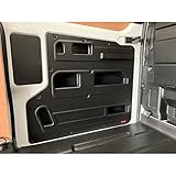 Kiravans Black Door Store Compatible With Ford Transit Custom Camper | Increase Storage Campervan (Left Sliding Door)
