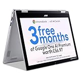 Acer Chromebook Spin 312 CP312-1H Convertible Laptop - Intel N100, 4GB, 128GB eMMC, Integrated Graphics, 12.2" WUXGA Touchscreen, Chrome OS, Silver