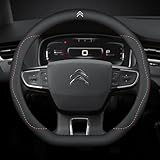 AYBEN Car Steering Wheel Cover, for Citroen C5 Aircross SUV 2017-2022 2023 2024 Soft Anti-Slip Breathable Car Steering Wheel, Interior Fittings,A