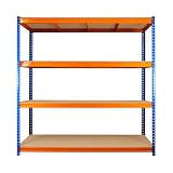 TRADE PRICE DEALS 4 Tier industrial racking warehouse storage shelves shelf units workshop steel garage shelving Unit 350kg Per Shelf (180 x 180 x 45cm)
