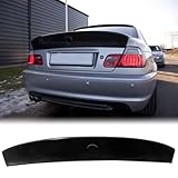 Trunk Spoiler, Compatible with 2000-2006 BMW E46 3-Series Coupe & 2001-2006 M3 Coupe, Highkick CSL Style Polyurethane(PU) Rear Boot Deck Lid Tail Wing, Unpainted Black
